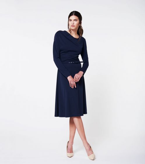 Shop the look: Máxima's blauwe jurk van Claes Iversen - Modekoningin Máxima
