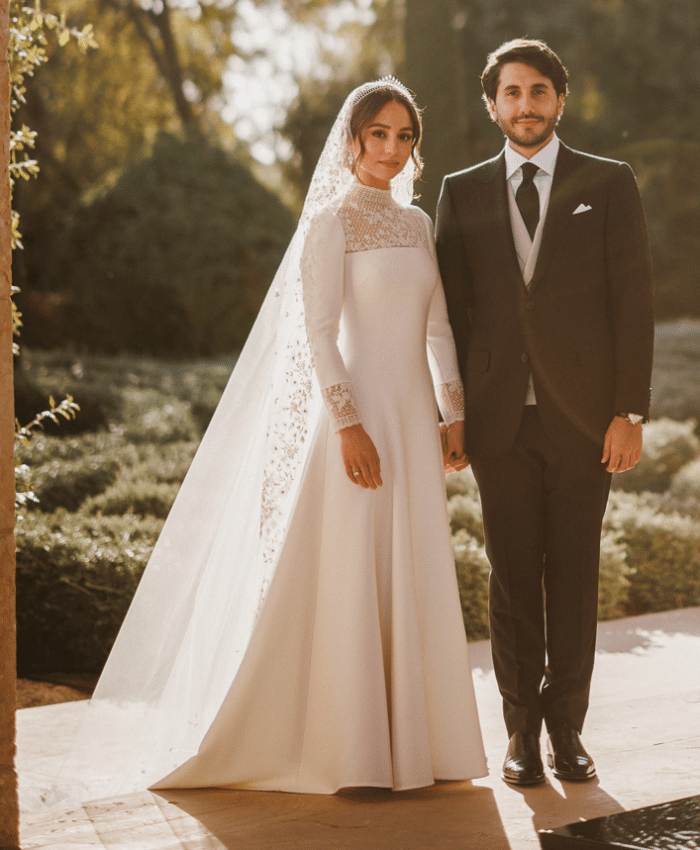 Aannemer buitenste Verbieden Prinses Iman voor Jordanië draagt bruidsjurk van Dior - Modekoningin Máxima