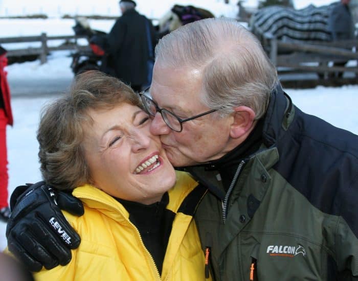 Pieter en Margriet sneeuw