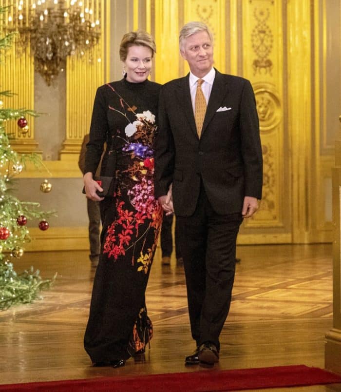 Koningin Mathilde gown galajurk Dries van Noten 