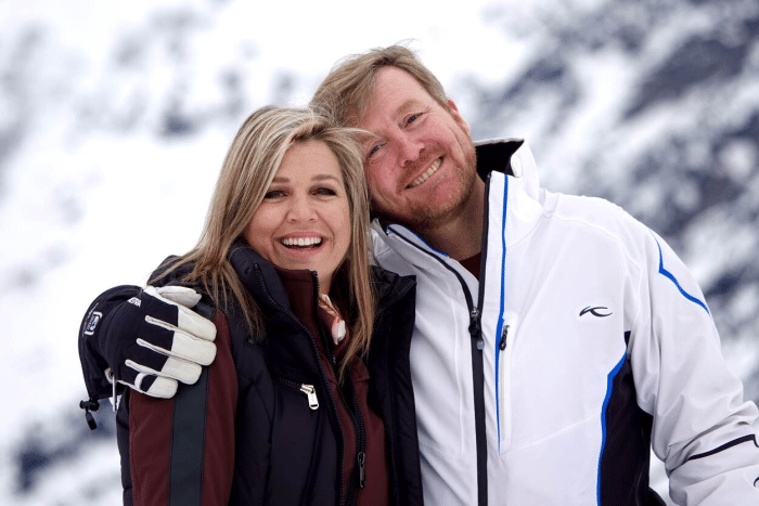 Willem-Alexander Máxima sneeuw